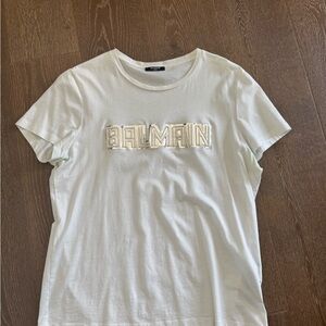 Balmain White T-Shirt for Men